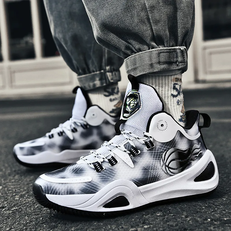 BIANSULONG Cushioning Anti-Slip And Wear-Resistant Support Balance Height Increasing High-Top Basketball Shoes Unisex-22