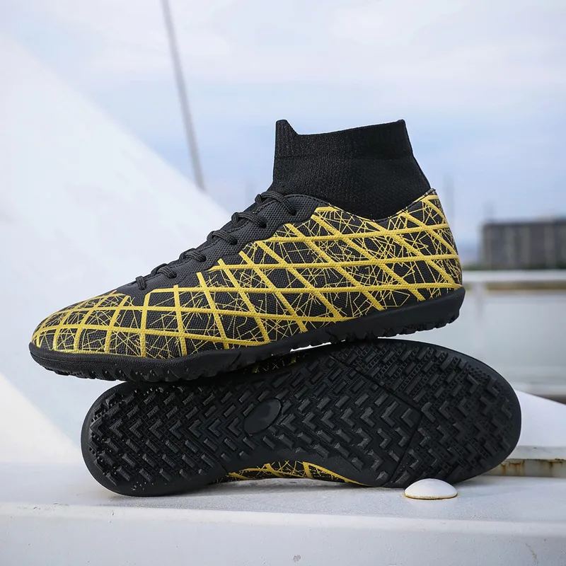 BIANSULONG FG Rubber Long Studs TF Rubber Broken Studs Cushioned Slip Resistant Abrasion Resistant Soccer Shoes Unisex-12