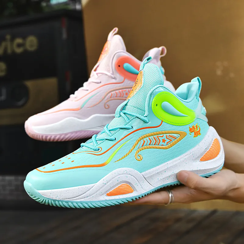 BIANSULONG Shock Absorbers With Slip Resistant And Abrasion Resistant Properties Mid Top Basketball Shoes Unisex-11