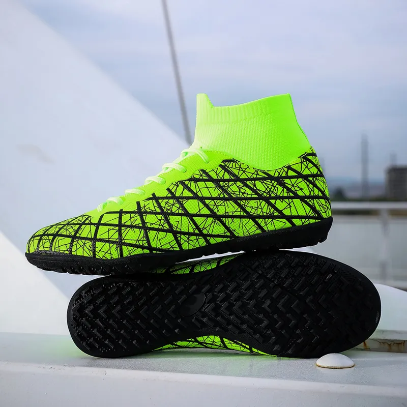 BIANSULONG FG Rubber Long Studs TF Rubber Broken Studs Cushioned Slip Resistant Abrasion Resistant Soccer Shoes Unisex-23
