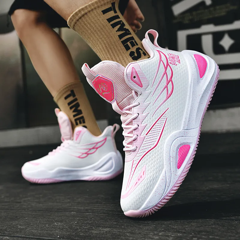 BIANSULONG Shock Absorbers With Slip Resistant And Abrasion Resistant Properties High Top Basketball Shoes Unisex-8