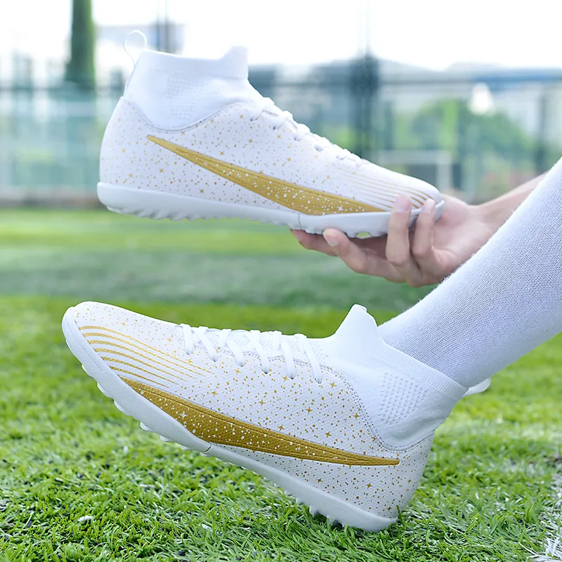 BIANSULONG Soccer Shoes Unisex Low Top White-5