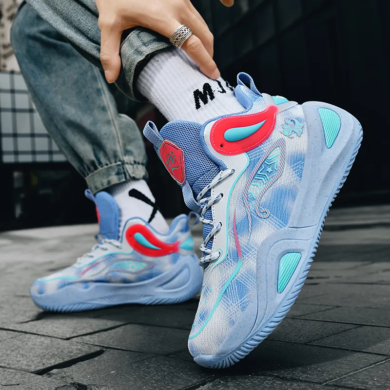 BIANSULONG Cushioning, Slip Resistant, Abrasion Resistant, Coverage, Support, Rebound High Top Basketball Shoes Unisex-13