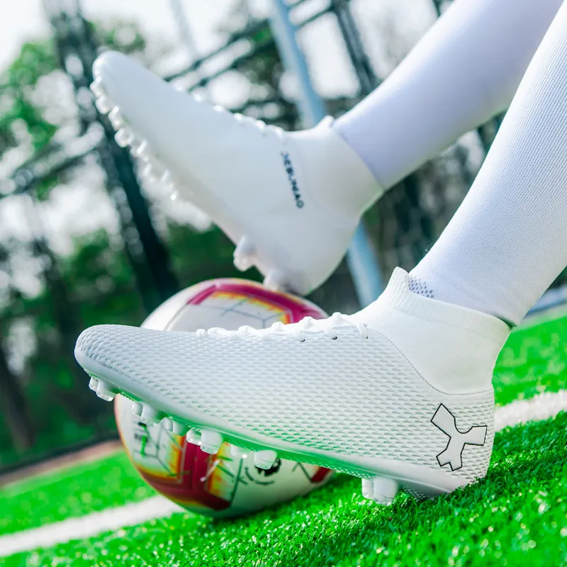BIANSULONG FG Rubber Long Studs TF Rubber Broken Studs Cushioned Slip-Resistant Abrasion-Resistant Soccer Shoes Unisex-4