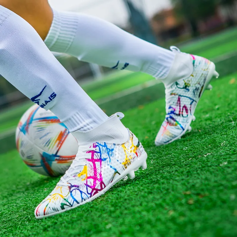 BIANSULONG Soccer Shoes Unisex Low Top White-4