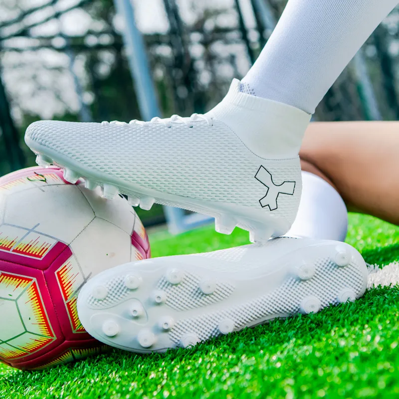 BIANSULONG FG Rubber Long Studs TF Rubber Broken Studs Cushioned Slip-Resistant Abrasion-Resistant Soccer Shoes Unisex-3