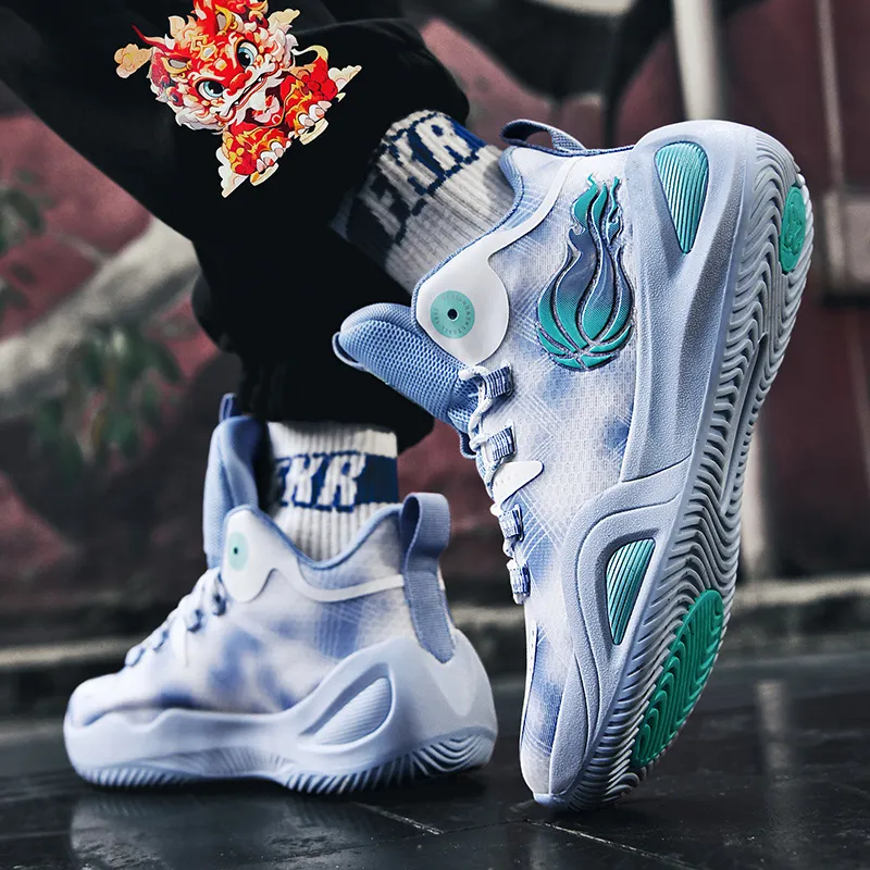 BIANSULONG Cushioning Anti-Slip And Wear-Resistant Support Balance Height Increasing High-Top Basketball Shoes Unisex-1
