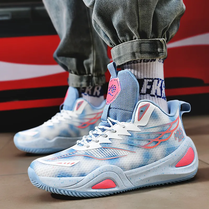BIANSULONG Shock Absorbers With Slip Resistant And Abrasion Resistant Properties High Top Basketball Shoes Unisex-7