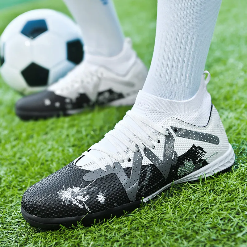 BIANSULONG FG Rubber Long Studs TF Rubber Broken Studs Cushioning Coverage Support Slip Resistant Soccer Shoes Unisex-3