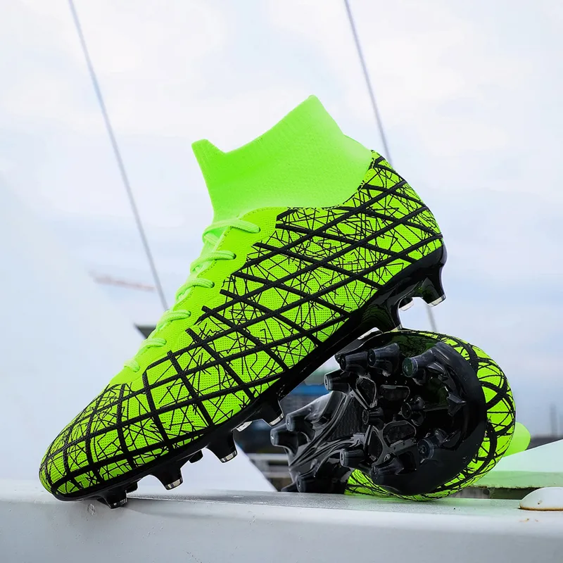BIANSULONG FG Rubber Long Studs TF Rubber Broken Studs Cushioned Slip Resistant Abrasion Resistant Soccer Shoes Unisex-28