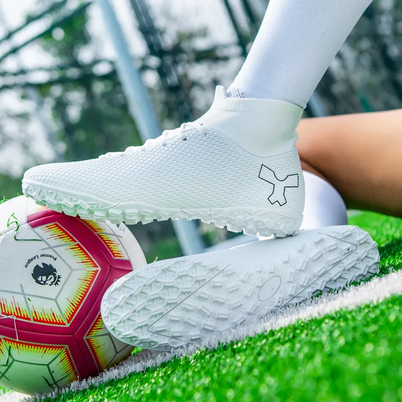 BIANSULONG FG Rubber Long Studs TF Rubber Broken Studs Cushioned Slip-Resistant Abrasion-Resistant Soccer Shoes Unisex-9