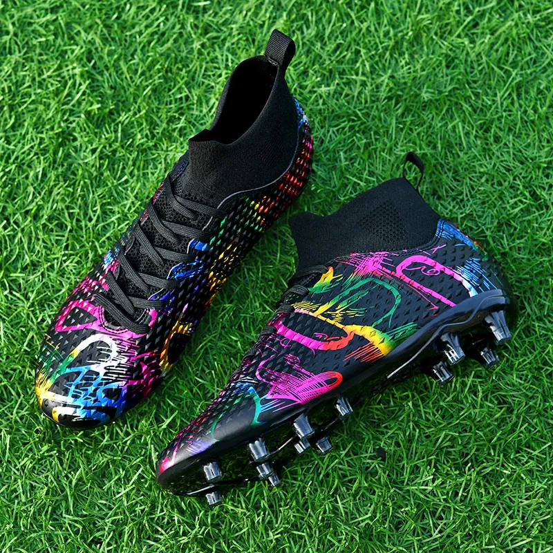 BIANSULONG Soccer Shoes Unisex Low Top Black-4