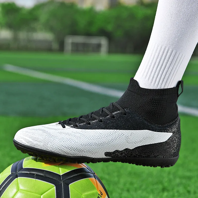 BIANSULONG Soccer Shoes Unisex Low Top White Blue-21