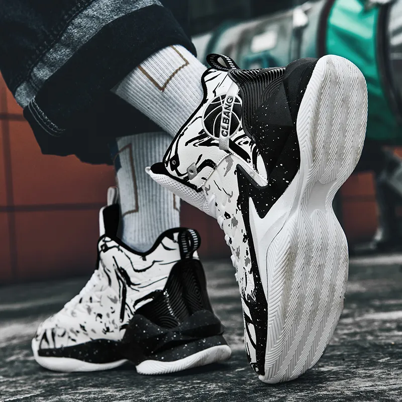 BIANSULONG Anti Slip And Wear Resistant Warm High Top Basketball Shoes Unisex-4