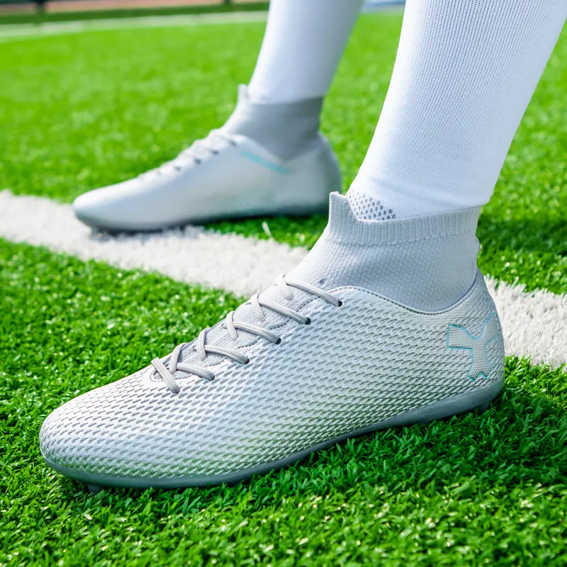 BIANSULONG FG Rubber Long Studs TF Rubber Broken Studs Cushioned Slip-Resistant Abrasion-Resistant Soccer Shoes Unisex-32