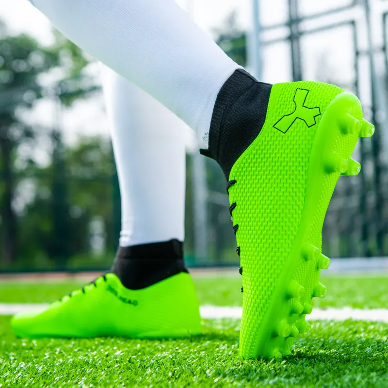 BIANSULONG FG Rubber Long Studs TF Rubber Broken Studs Cushioned Slip-Resistant Abrasion-Resistant Soccer Shoes Unisex-22