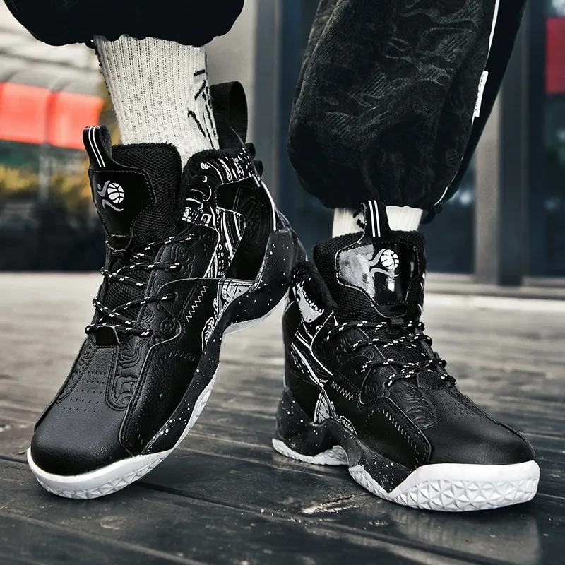 BIANSULONG Wear-Resistant Coverage Rebound High-Top Basketball Shoes Unisex-3
