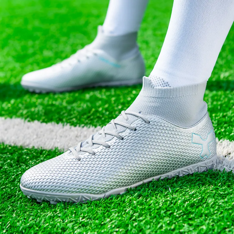 BIANSULONG FG Rubber Long Studs TF Rubber Broken Studs Cushioned Slip-Resistant Abrasion-Resistant Soccer Shoes Unisex-36