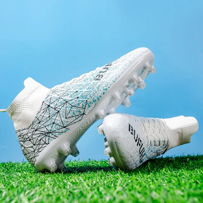 BIANSULONG Soccer Shoes Unisex Low Top White-2