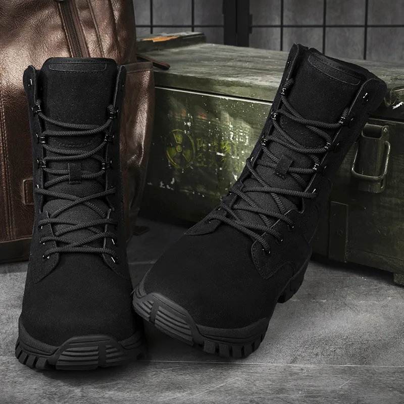 BIANSULONG Warm Wear-Resistant Slip-Resistant Short Mid-Calf Outdoor Boots Men's-2