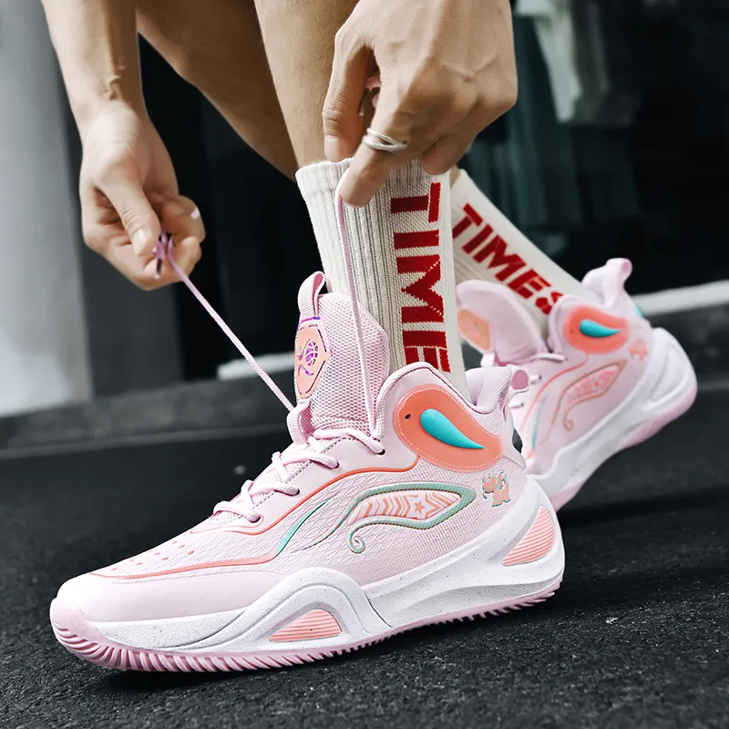 BIANSULONG Shock Absorbers With Slip Resistant And Abrasion Resistant Properties Mid Top Basketball Shoes Unisex-10