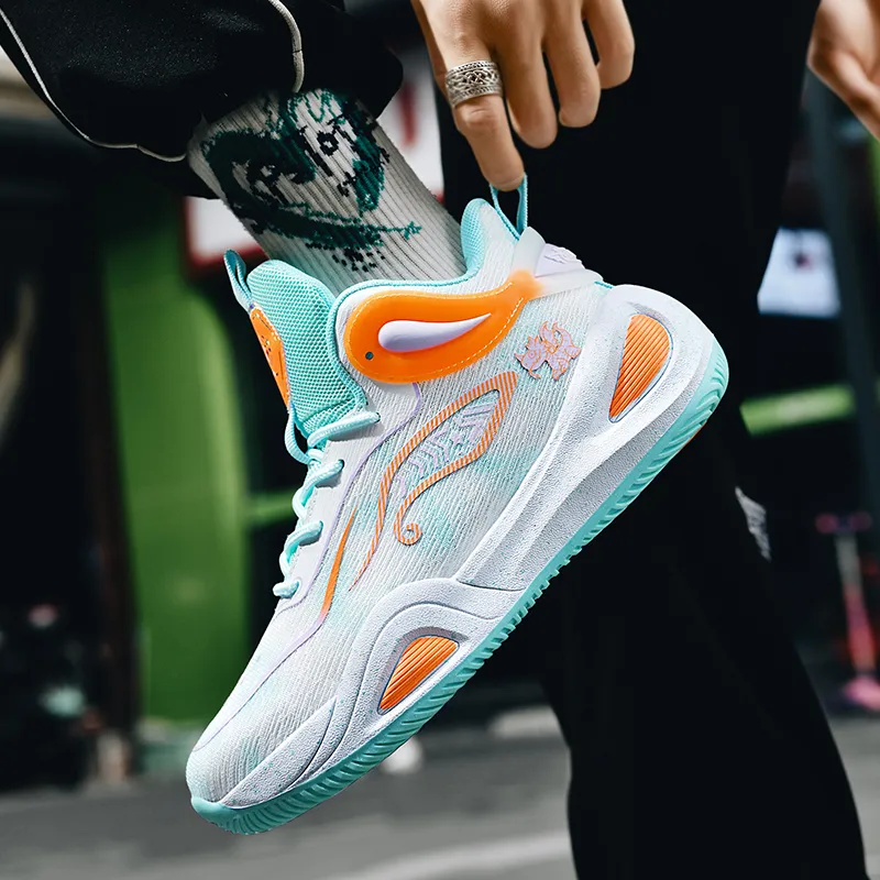 BIANSULONG Cushioning, Slip Resistant, Abrasion Resistant, Coverage, Support, Rebound High Top Basketball Shoes Unisex-3