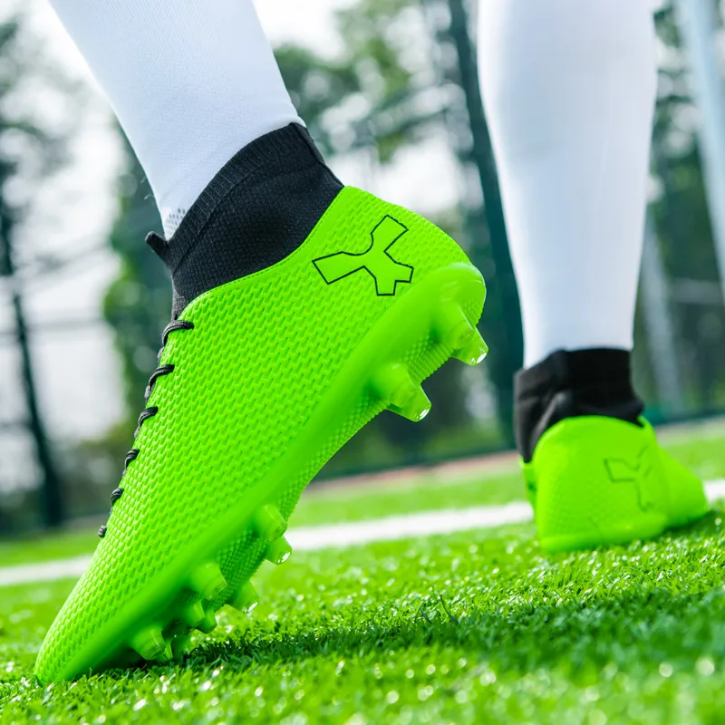 BIANSULONG FG Rubber Long Studs TF Rubber Broken Studs Cushioned Slip-Resistant Abrasion-Resistant Soccer Shoes Unisex-23