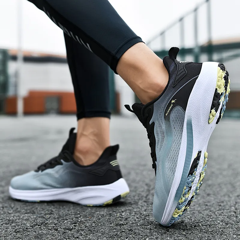 BIANSULONG Cushioning Coverage Support Wear Resistant Slip Resistant Low Top Casual Running Shoes Men's-4