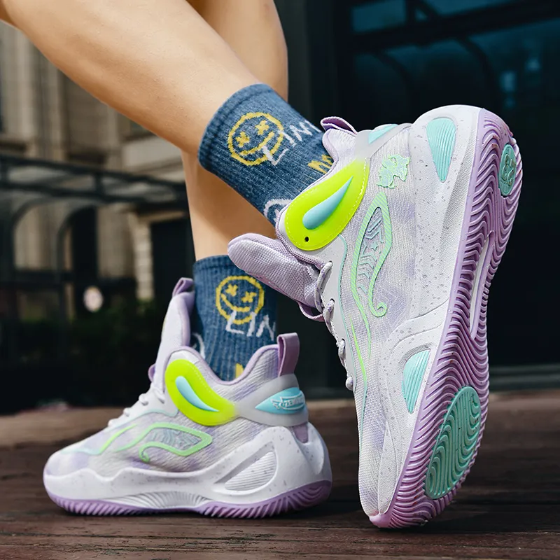 BIANSULONG Cushioning, Slip Resistant, Abrasion Resistant, Coverage, Support, Rebound High Top Basketball Shoes Unisex-16