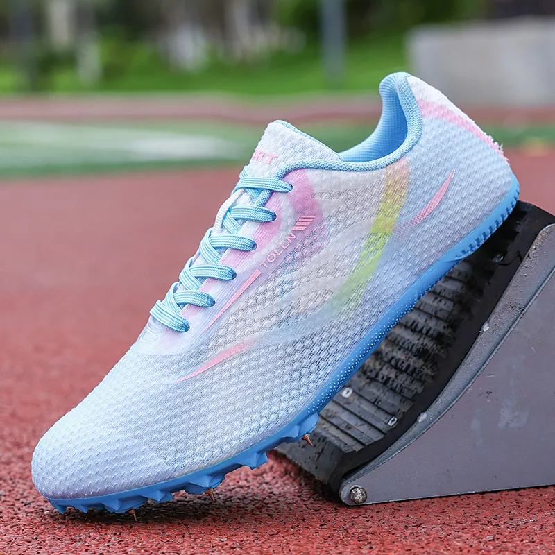 BIANSULONG Cushioning Anti Slip And Wear Resistant Coverage Casual Running Shoes Unisex Light Blue Pink-3