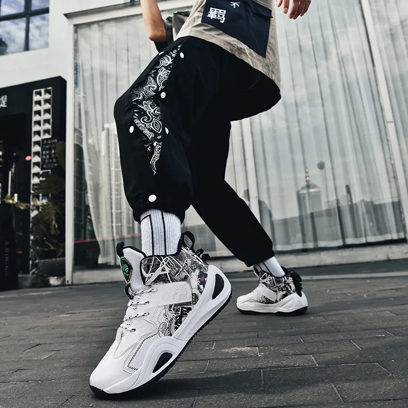 BIANSULONG Coverage Wear-Resistant Slip-Resistant High-Top Basketball Shoes Unisex-13