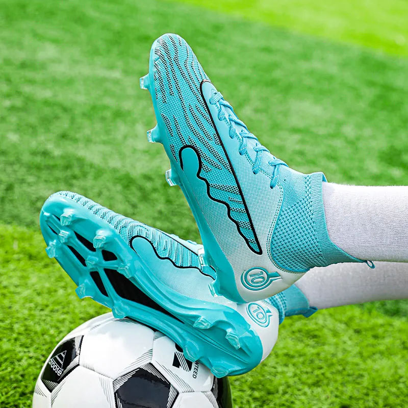 BIANSULONG FG Rubber Long Studs Artificial Ground Breathable Support Impact Resistant Soccer Shoes Unisex-22