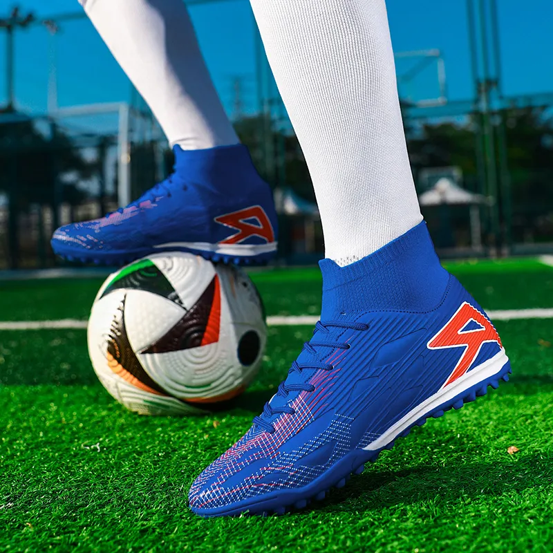 BIANSULONG Soccer Shoes Unisex High Top Black/White/Blue/Pink-22
