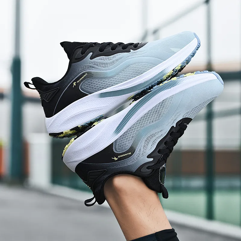 BIANSULONG Cushioning Coverage Support Wear Resistant Slip Resistant Low Top Casual Running Shoes Men's-1