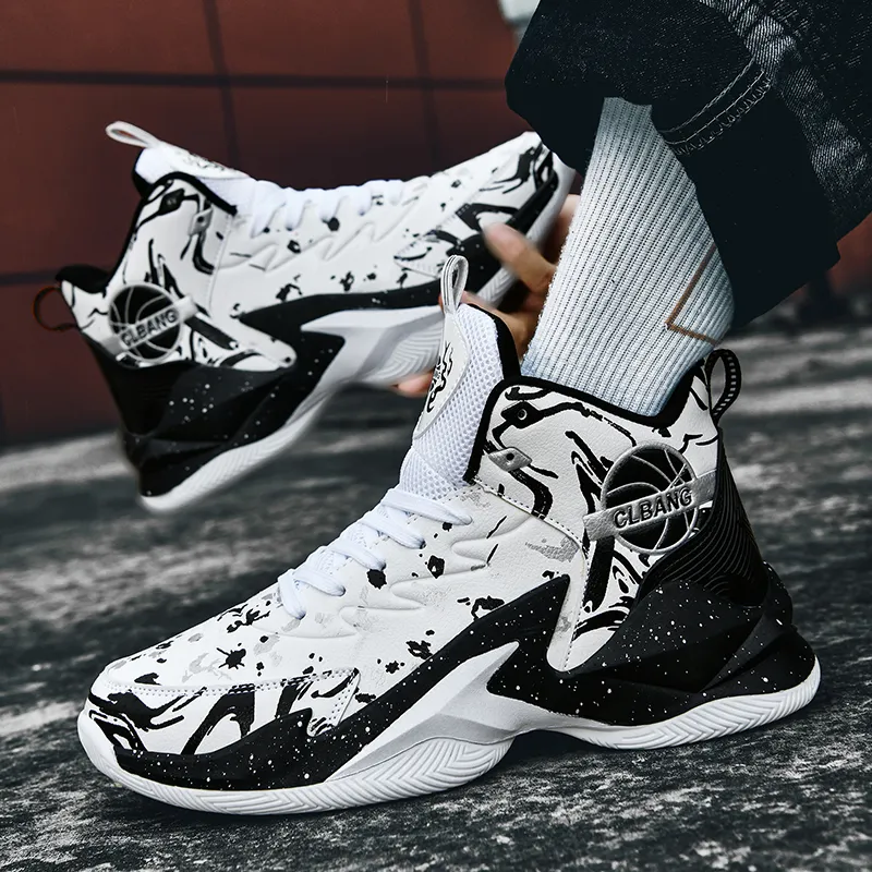BIANSULONG Anti Slip And Wear Resistant Warm High Top Basketball Shoes Unisex-3