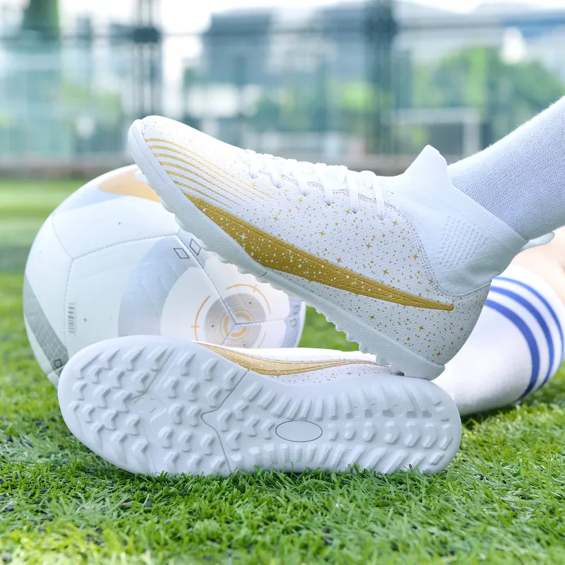 BIANSULONG Soccer Shoes Unisex Low Top White-3