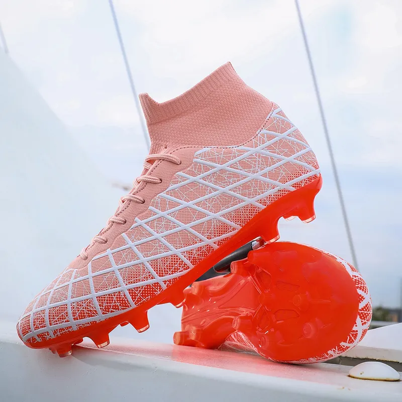 BIANSULONG FG Rubber Long Studs TF Rubber Broken Studs Cushioned Slip Resistant Abrasion Resistant Soccer Shoes Unisex-39