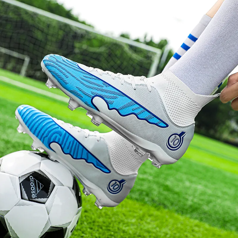 BIANSULONG FG Rubber Long Studs Artificial Ground Breathable Support Impact Resistant Soccer Shoes Unisex-4
