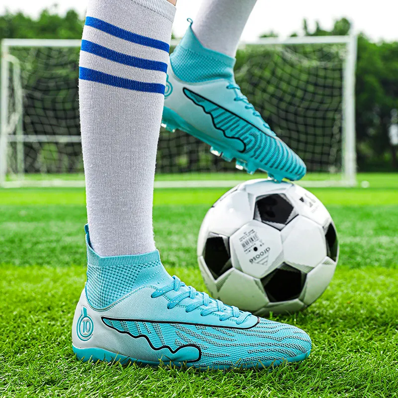 BIANSULONG FG Rubber Long Studs Artificial Ground Breathable Support Impact Resistant Soccer Shoes Unisex-23
