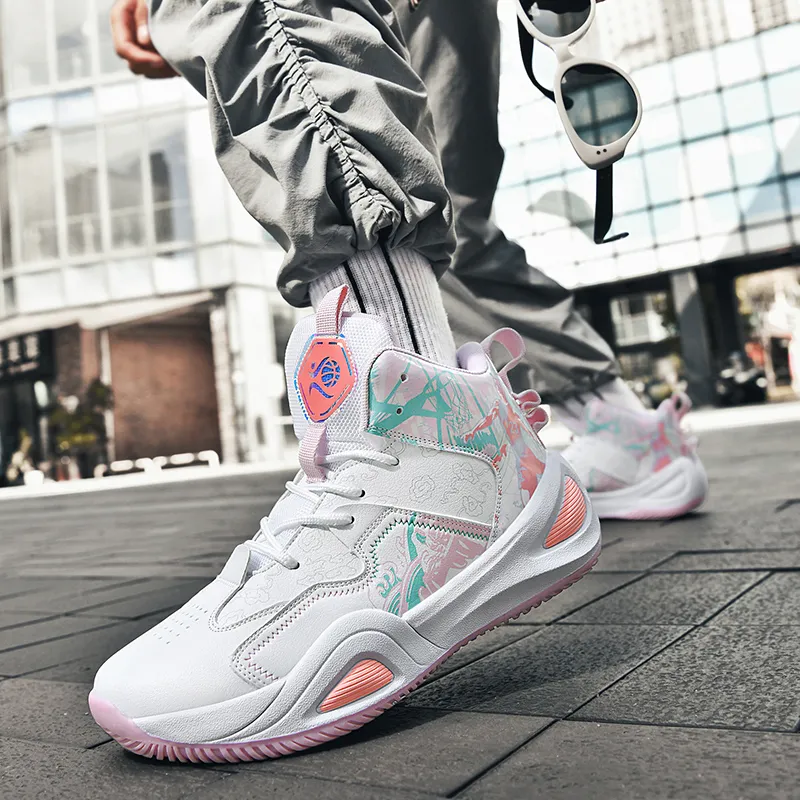 BIANSULONG Coverage Wear-Resistant Slip-Resistant High-Top Basketball Shoes Unisex-8