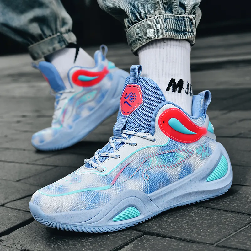 BIANSULONG Cushioning, Slip Resistant, Abrasion Resistant, Coverage, Support, Rebound High Top Basketball Shoes Unisex-14