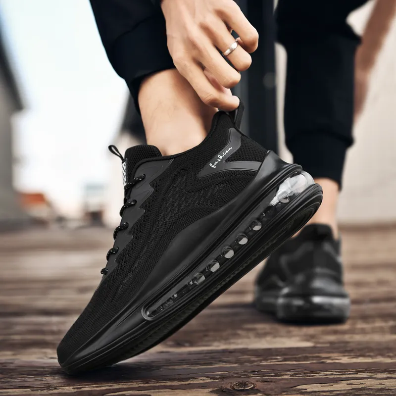 BIANSULONG Cushioned Slip-Resistant Abrasion-Resistant Low-Top Full-Length Air Cushion Casual Running Shoes Men's-12
