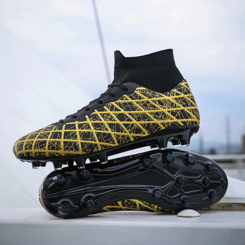 BIANSULONG FG Rubber Long Studs TF Rubber Broken Studs Cushioned Slip Resistant Abrasion Resistant Soccer Shoes Unisex-18