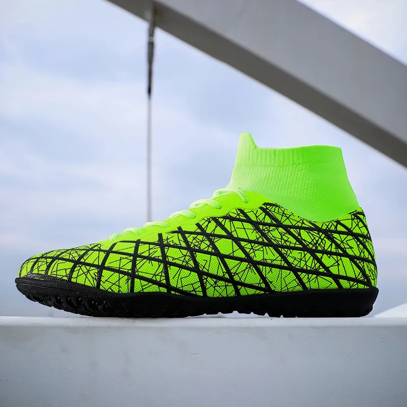 BIANSULONG FG Rubber Long Studs TF Rubber Broken Studs Cushioned Slip Resistant Abrasion Resistant Soccer Shoes Unisex-22