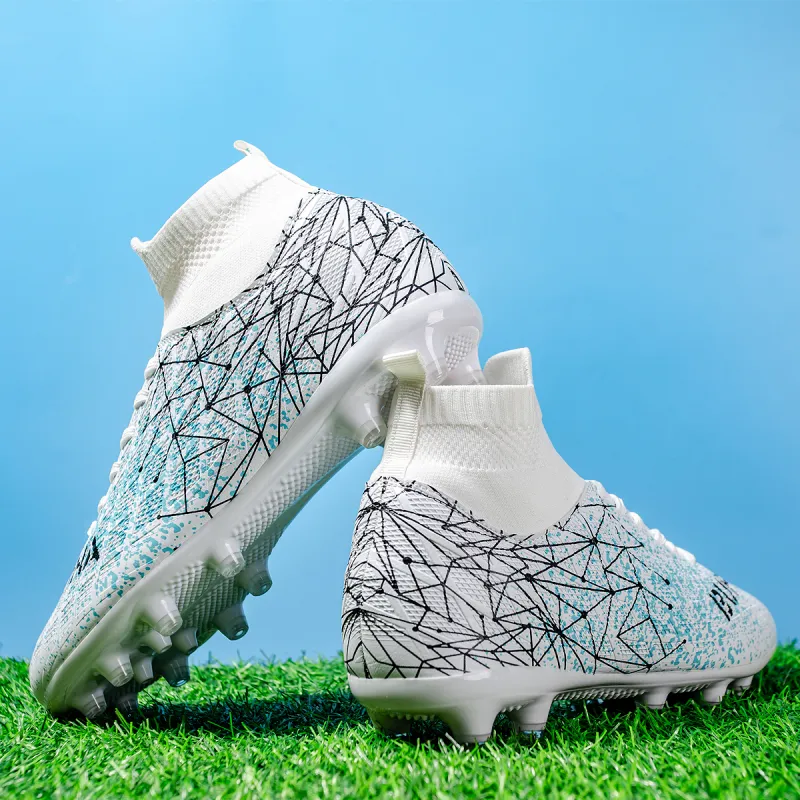 BIANSULONG Soccer Shoes Unisex Low Top White-3