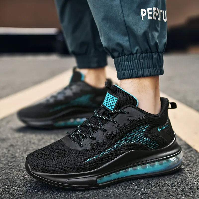 BIANSULONG Cushioned Slip-Resistant Abrasion-Resistant Low-Top Full-Length Air Cushion Casual Running Shoes Men's-3
