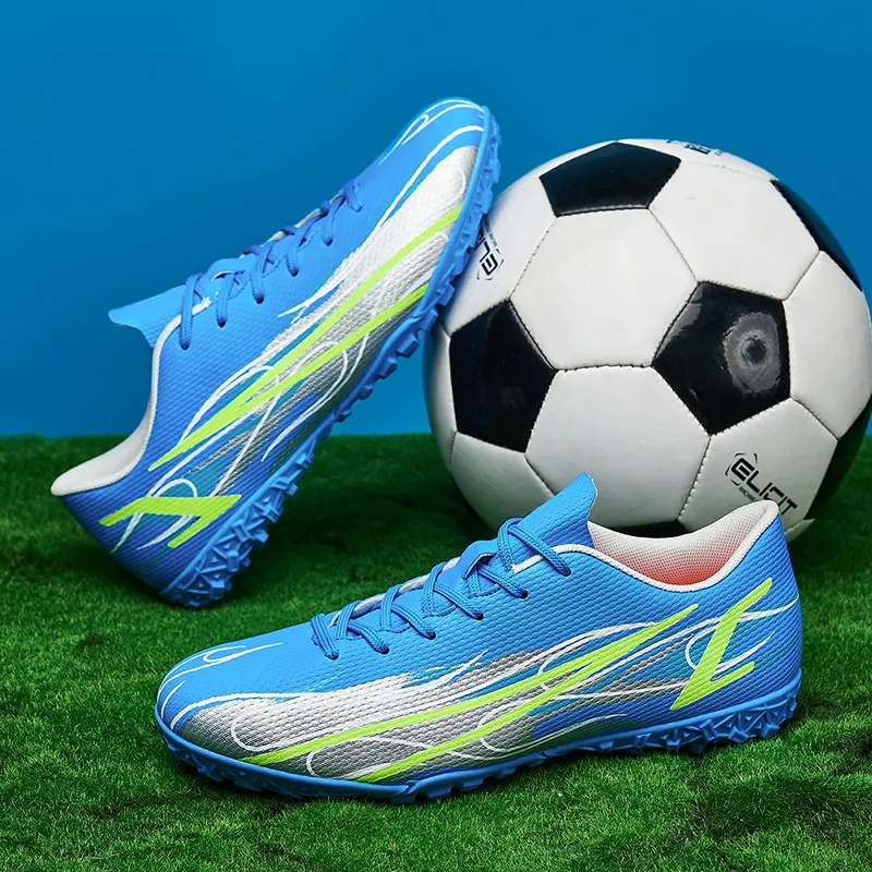 BIANSULONG Soft Ground Abrasion Resistant Coverage Impact Resistant Soccer Shoes Unisex Black-21