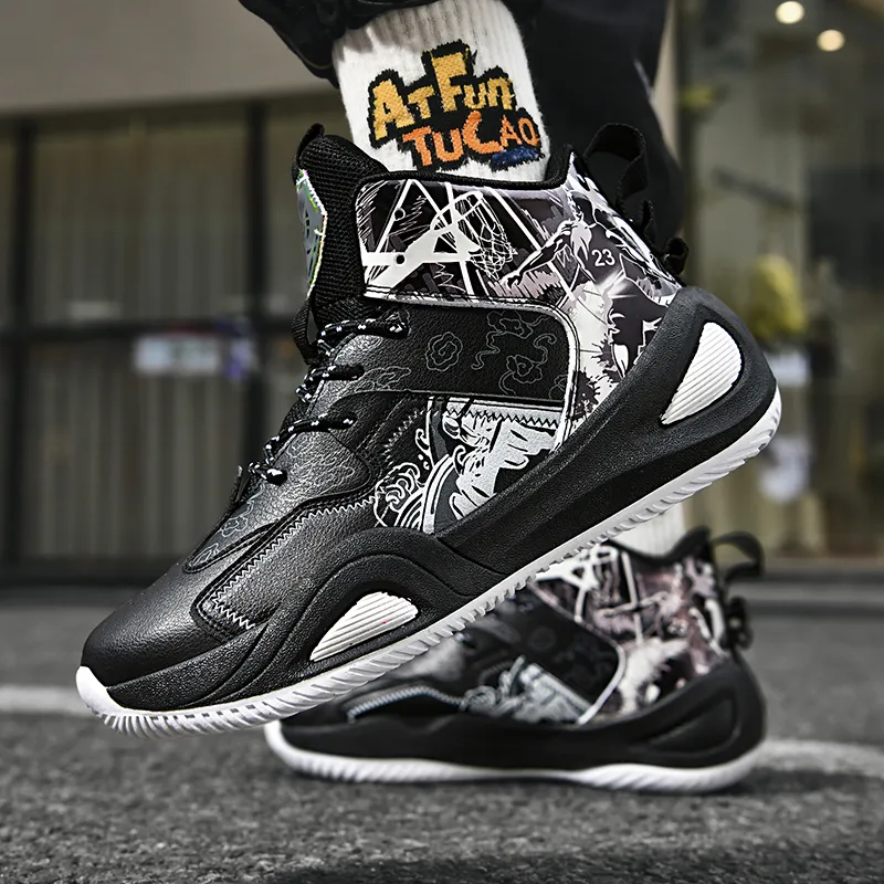 BIANSULONG Coverage Wear-Resistant Slip-Resistant High-Top Basketball Shoes Unisex-23