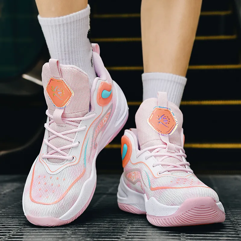 BIANSULONG Cushioning, Slip Resistant, Abrasion Resistant, Coverage, Support, Rebound High Top Basketball Shoes Unisex-9