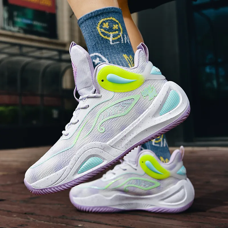 BIANSULONG Cushioning, Slip Resistant, Abrasion Resistant, Coverage, Support, Rebound High Top Basketball Shoes Unisex-17